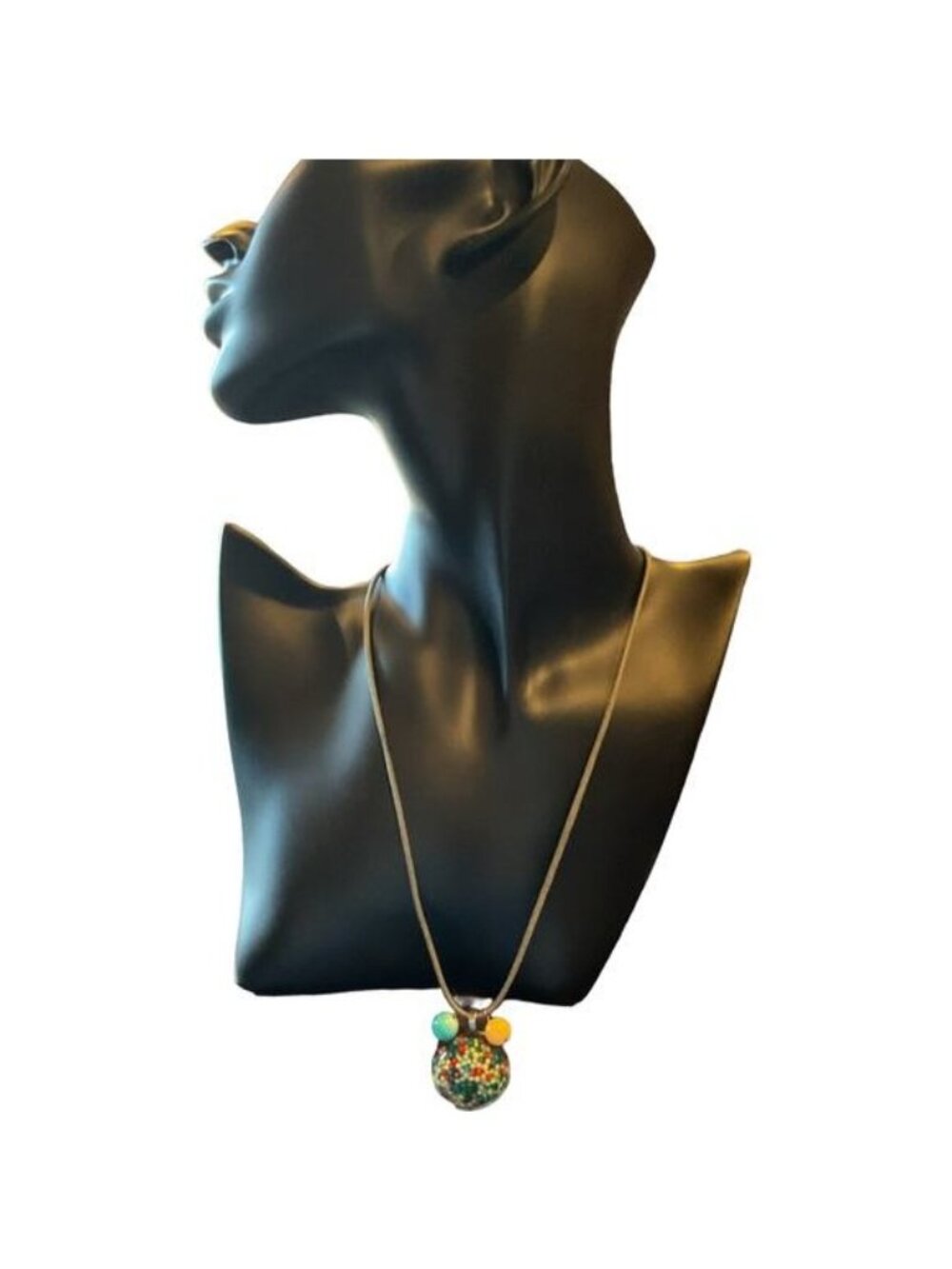 Sprinkle Resin Globe Pendant Necklace Kawaii Kitsch Coquette Cord Necklace